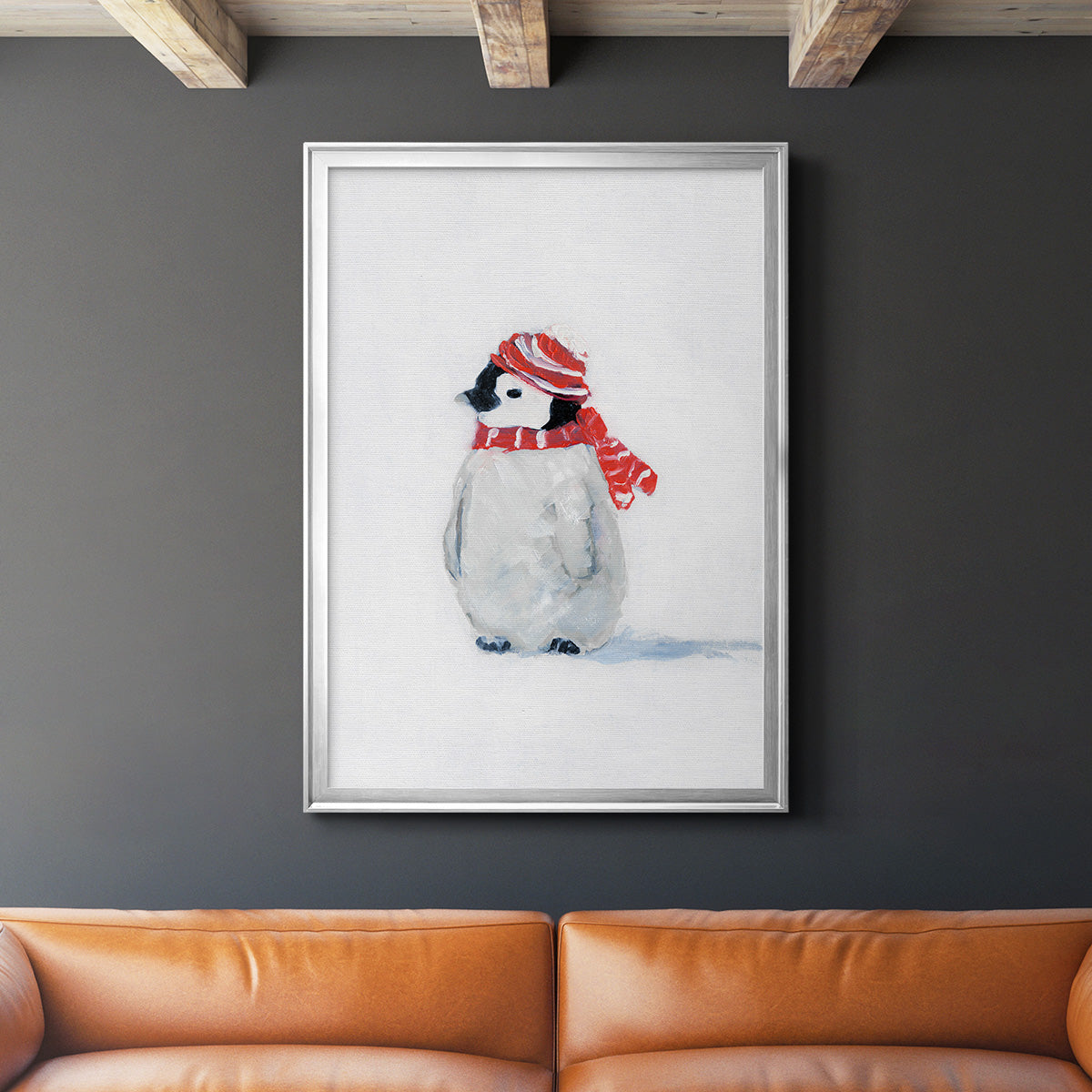 Penguin Play II Premium Framed Print - Ready to Hang