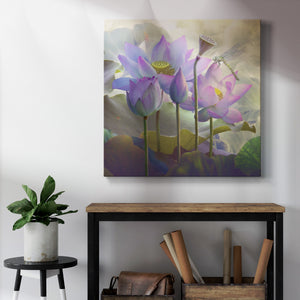 Lotus Sanctuary I-Premium Gallery Wrapped Canvas - Ready to Hang