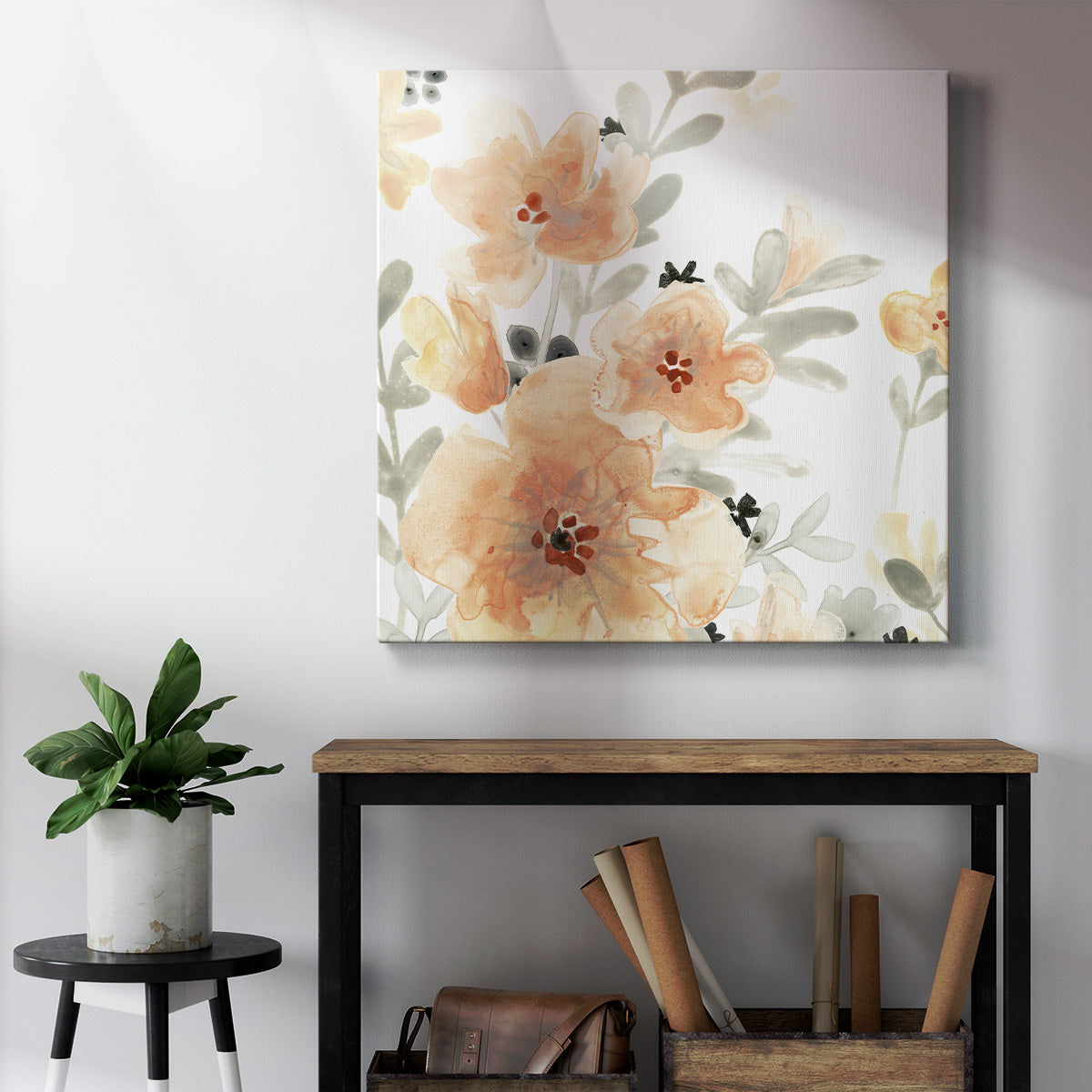 Blush Garden III-Premium Gallery Wrapped Canvas - Ready to Hang