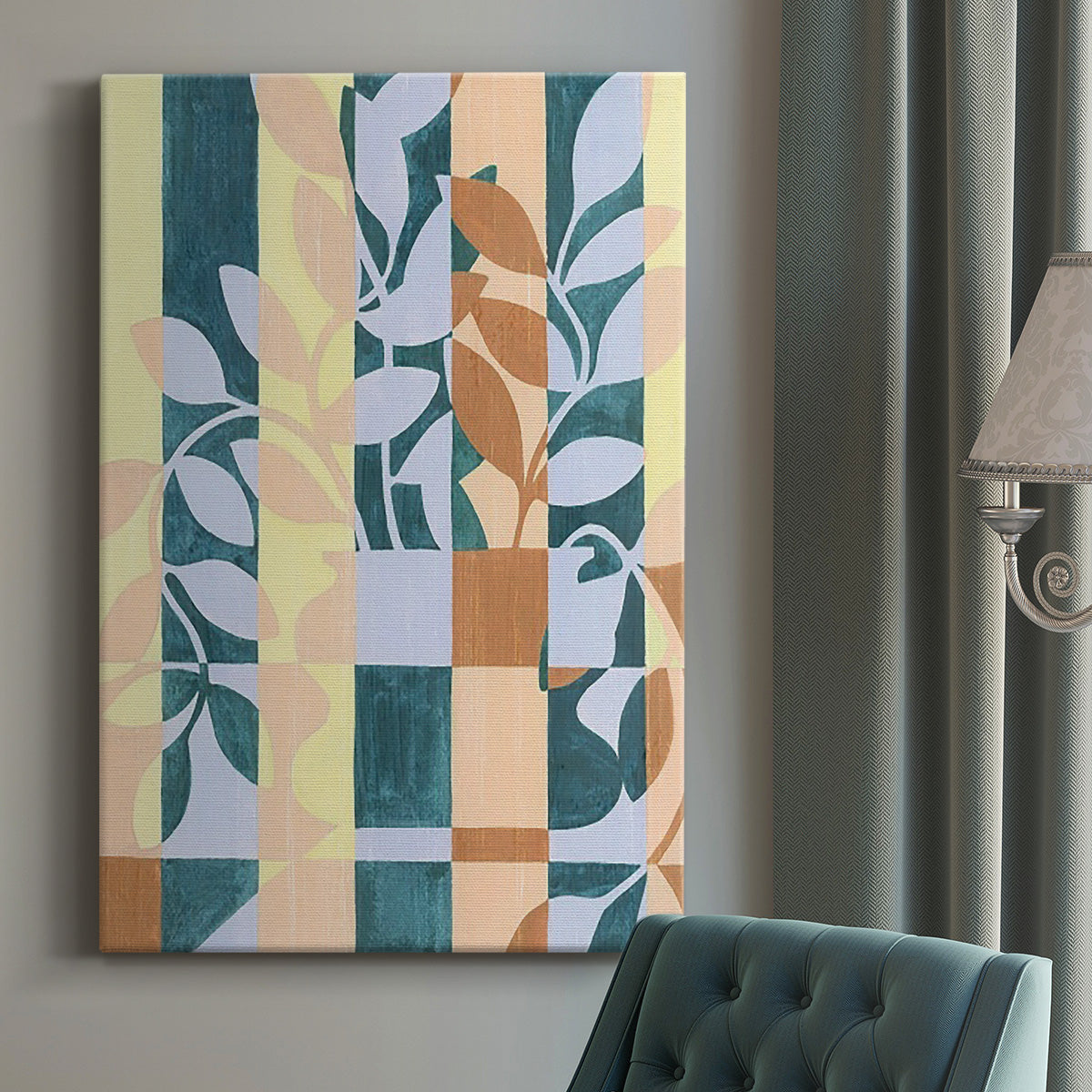 Checkered Cutting I Premium Gallery Wrapped Canvas - Ready to Hang