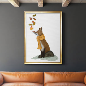 Fox Leaves on Nose Premium Framed Print - Ready to Hang