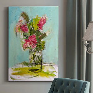 Turquoise Lilly Premium Gallery Wrapped Canvas - Ready to Hang