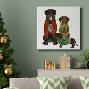 Christmas Des - Ugly Christmas Sweater Competition-Premium Gallery Wrapped Canvas - Ready to Hang