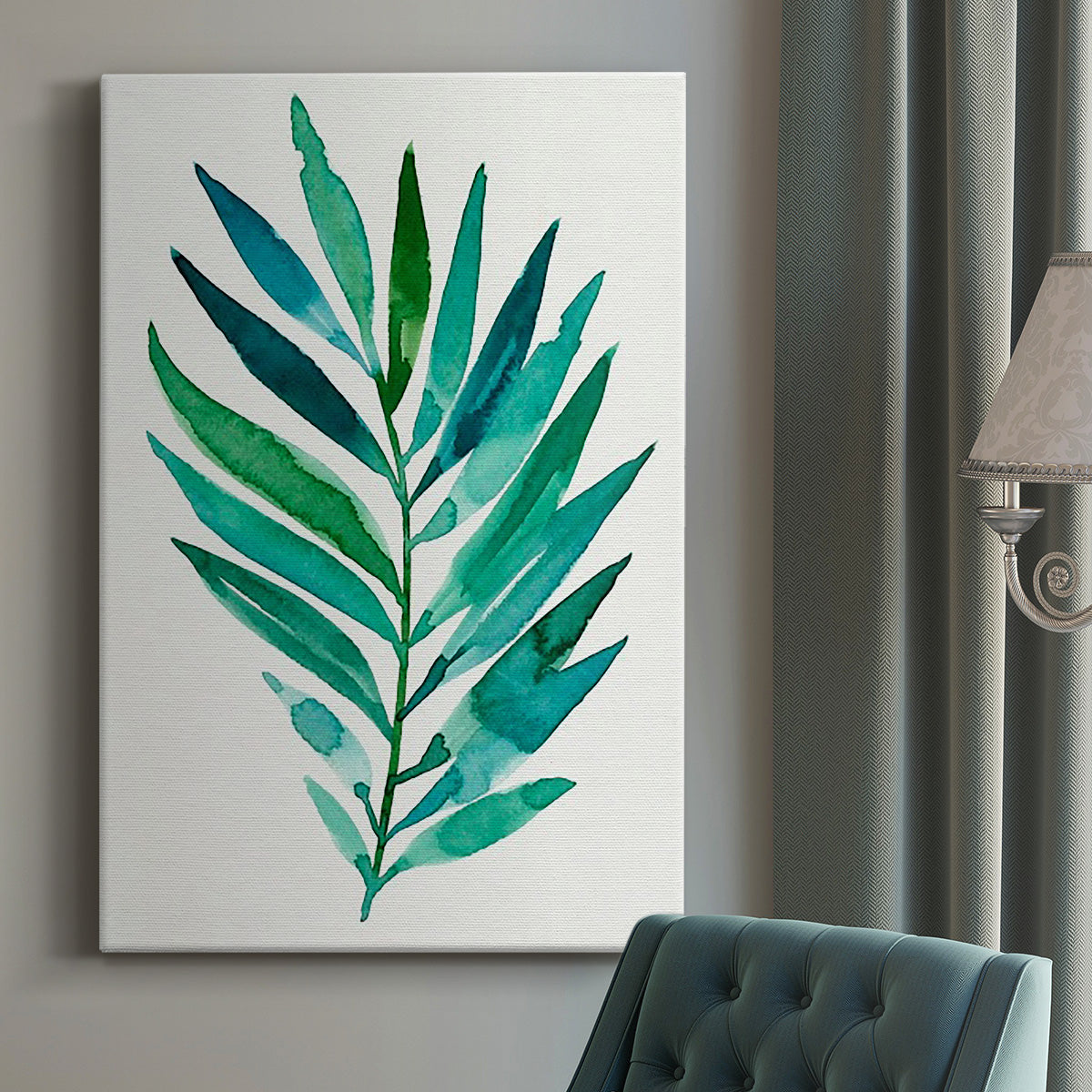 Palm Frond Flow I Premium Gallery Wrapped Canvas - Ready to Hang