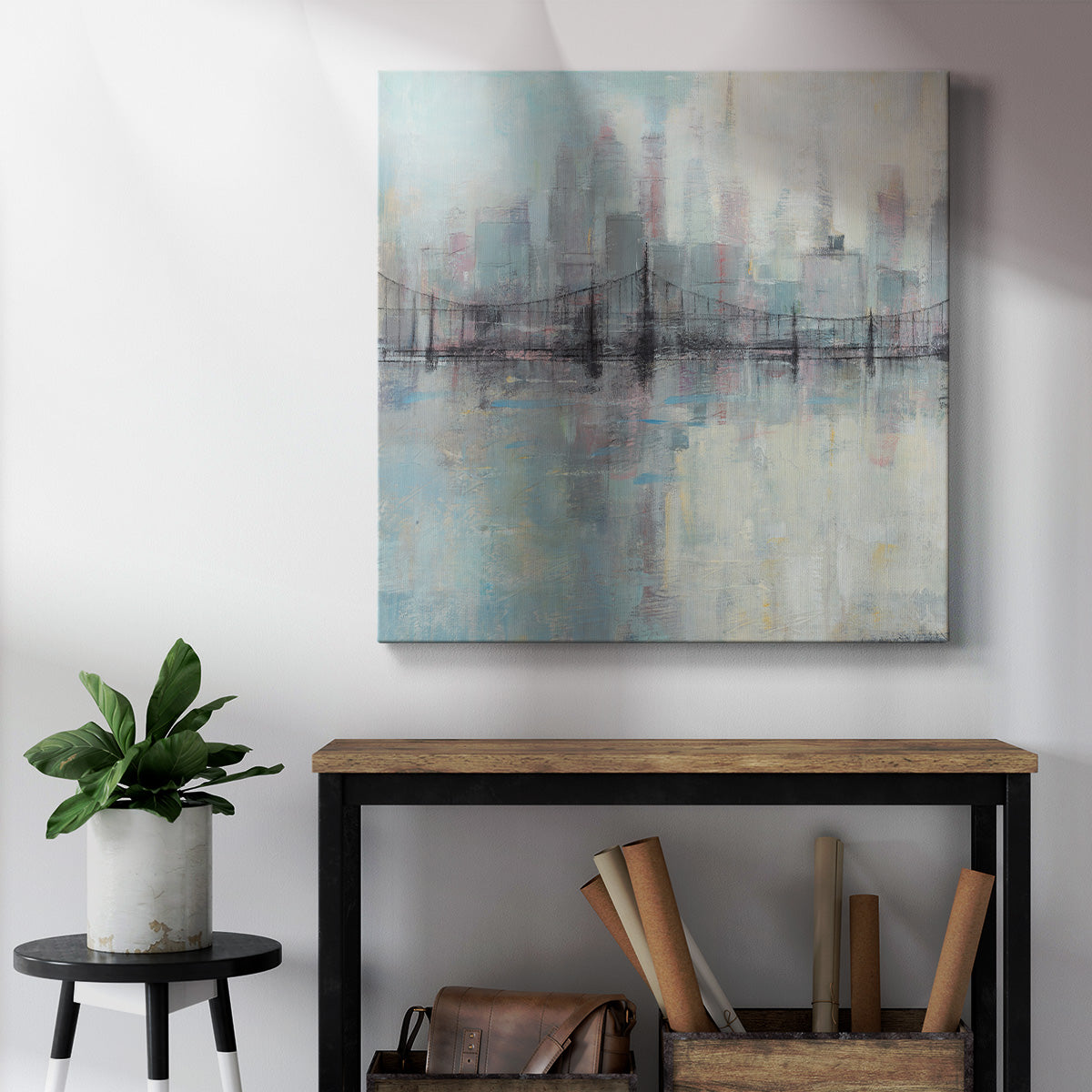Pastel Cityscape I-Premium Gallery Wrapped Canvas - Ready to Hang