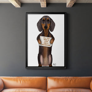 Sepia Botanical Journal I - Modern Framed Canvas Print