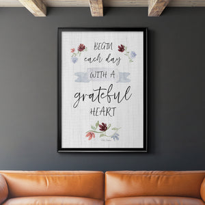 Grateful Heart Premium Framed Print - Ready to Hang