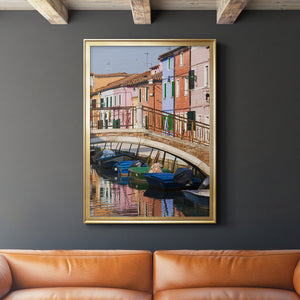 Colorful Canal Premium Framed Print - Ready to Hang