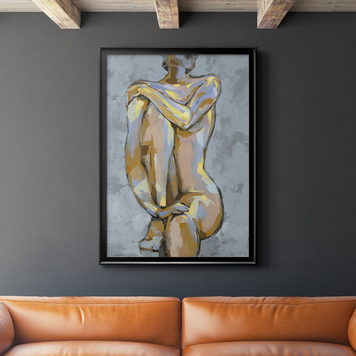 Grey Maiden I Premium Framed Print - Ready to Hang