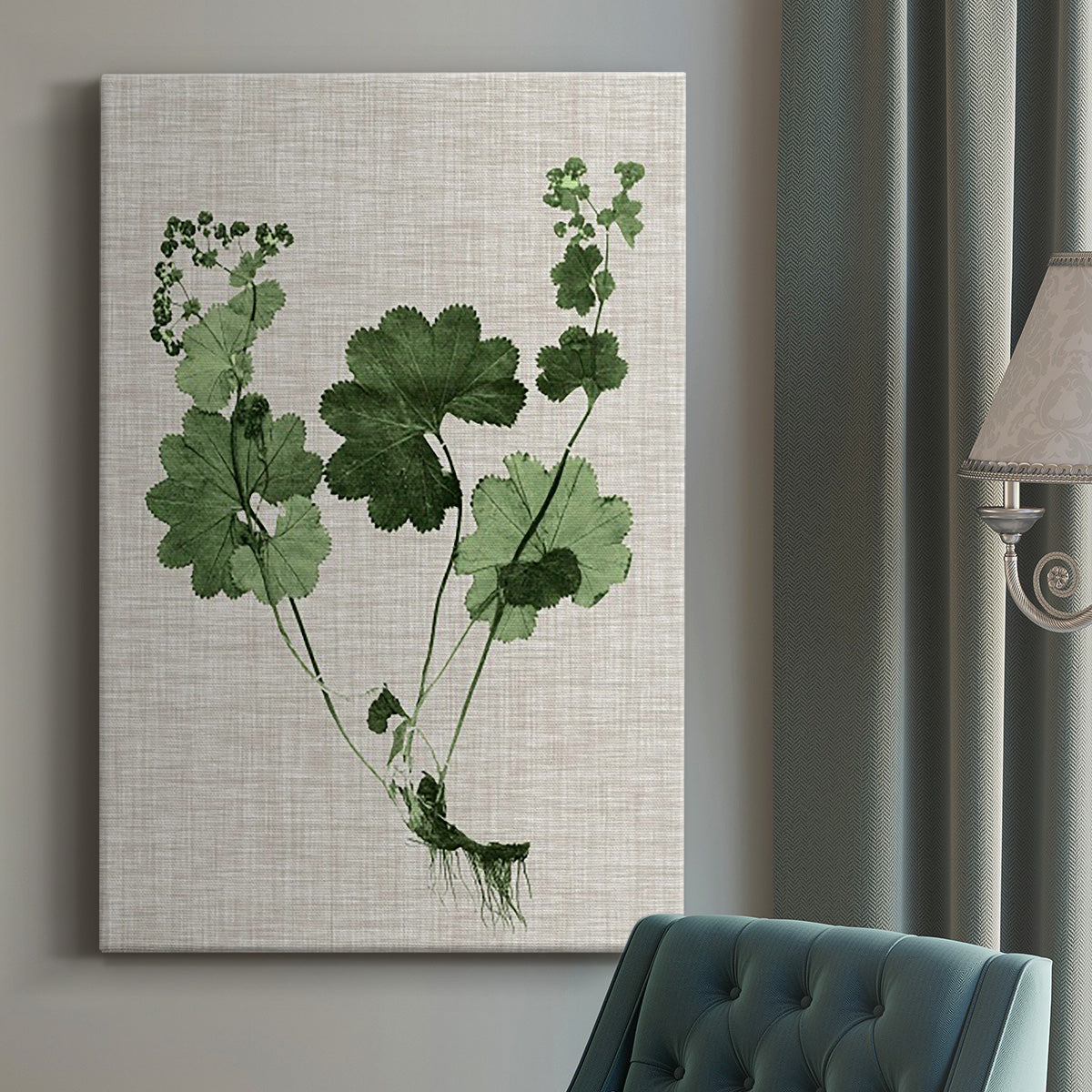 Forest Foliage on Linen I Premium Gallery Wrapped Canvas - Ready to Hang