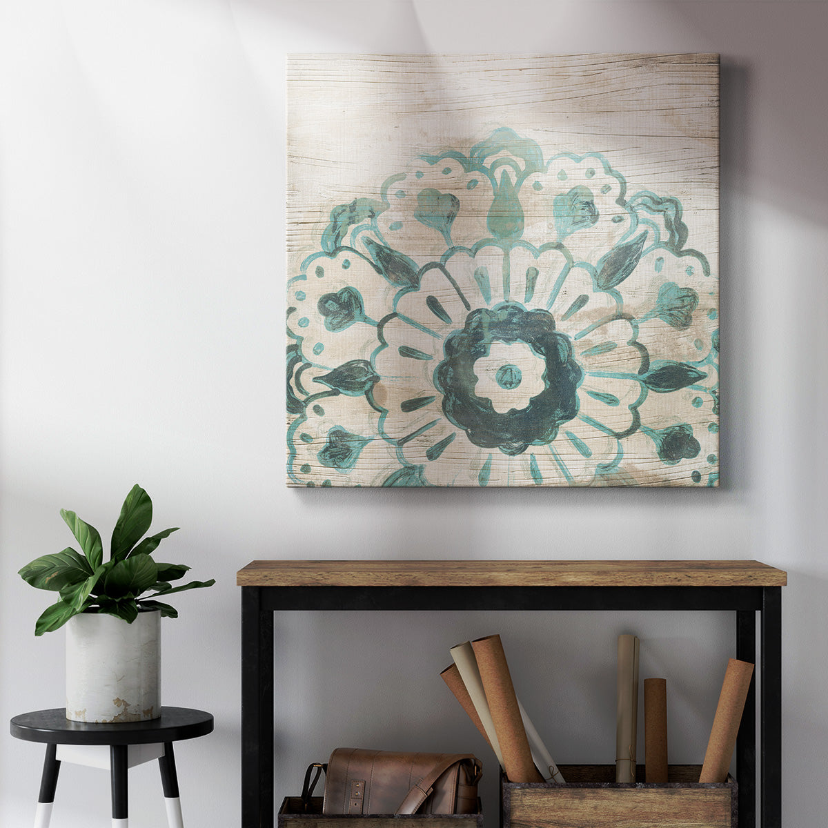 Serene Cerulean IV-Premium Gallery Wrapped Canvas - Ready to Hang