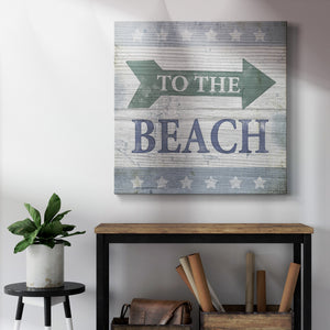 Beach Sign VII-Premium Gallery Wrapped Canvas - Ready to Hang