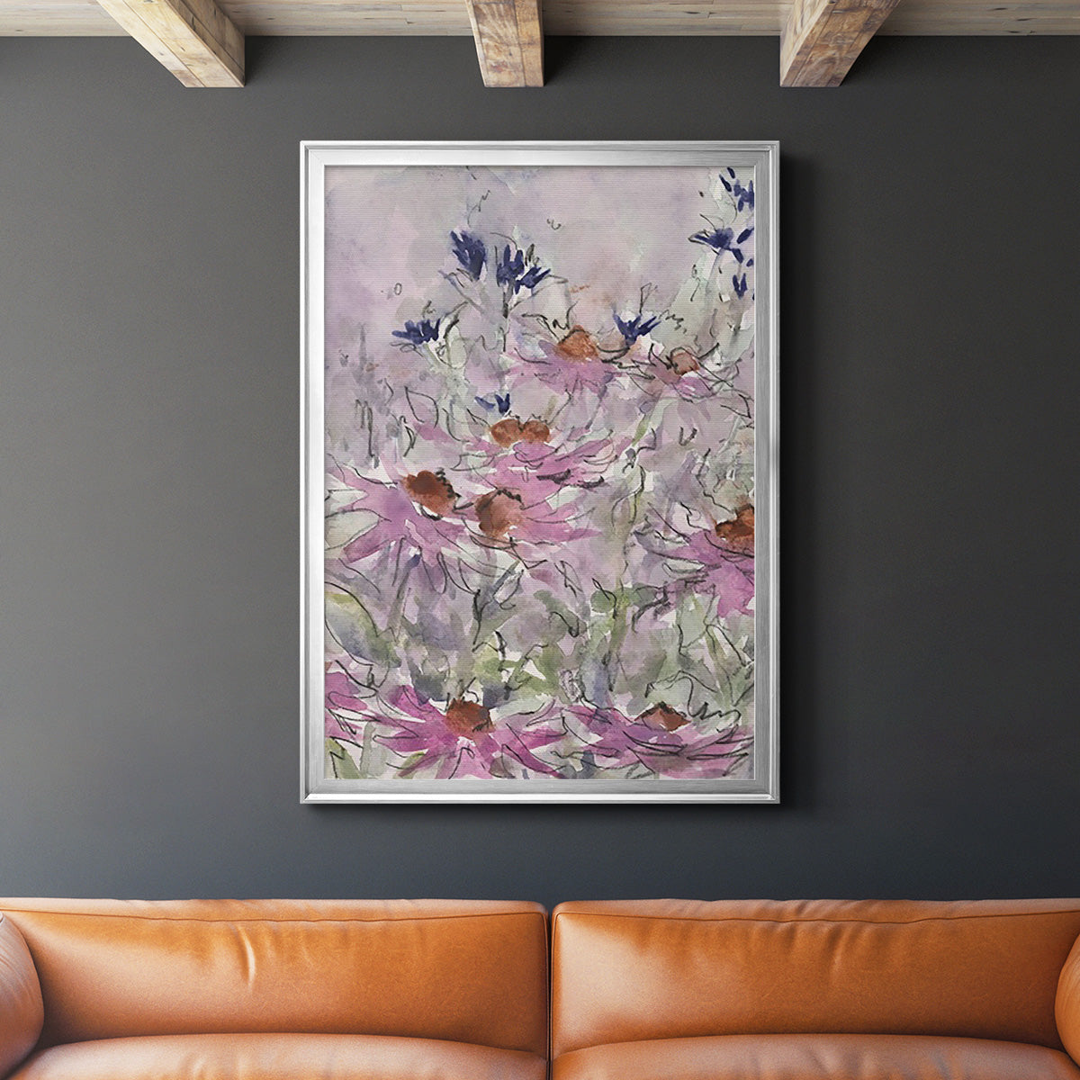 Floral Entertainment II Premium Framed Print - Ready to Hang