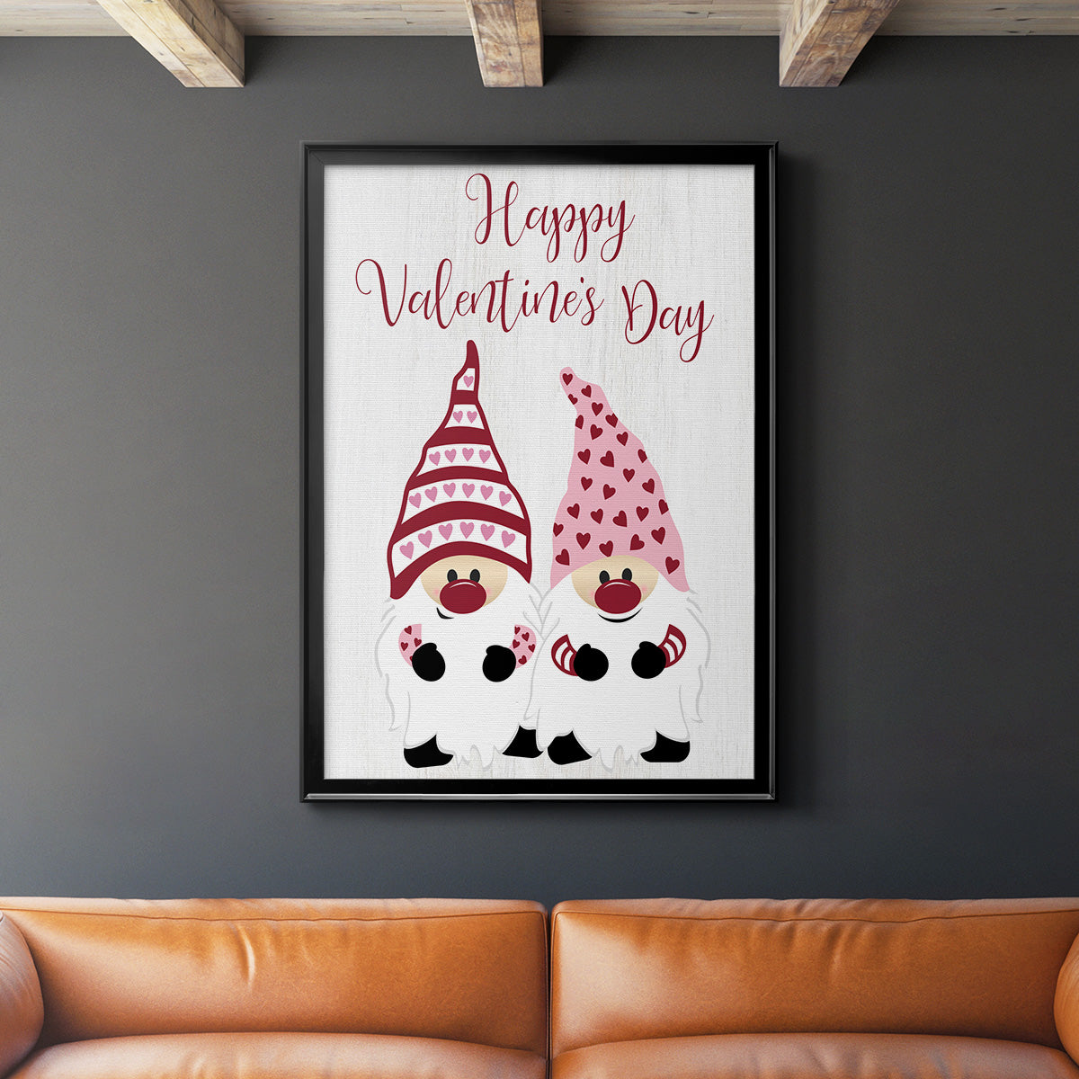 Valentines Gnomes Premium Framed Print - Ready to Hang