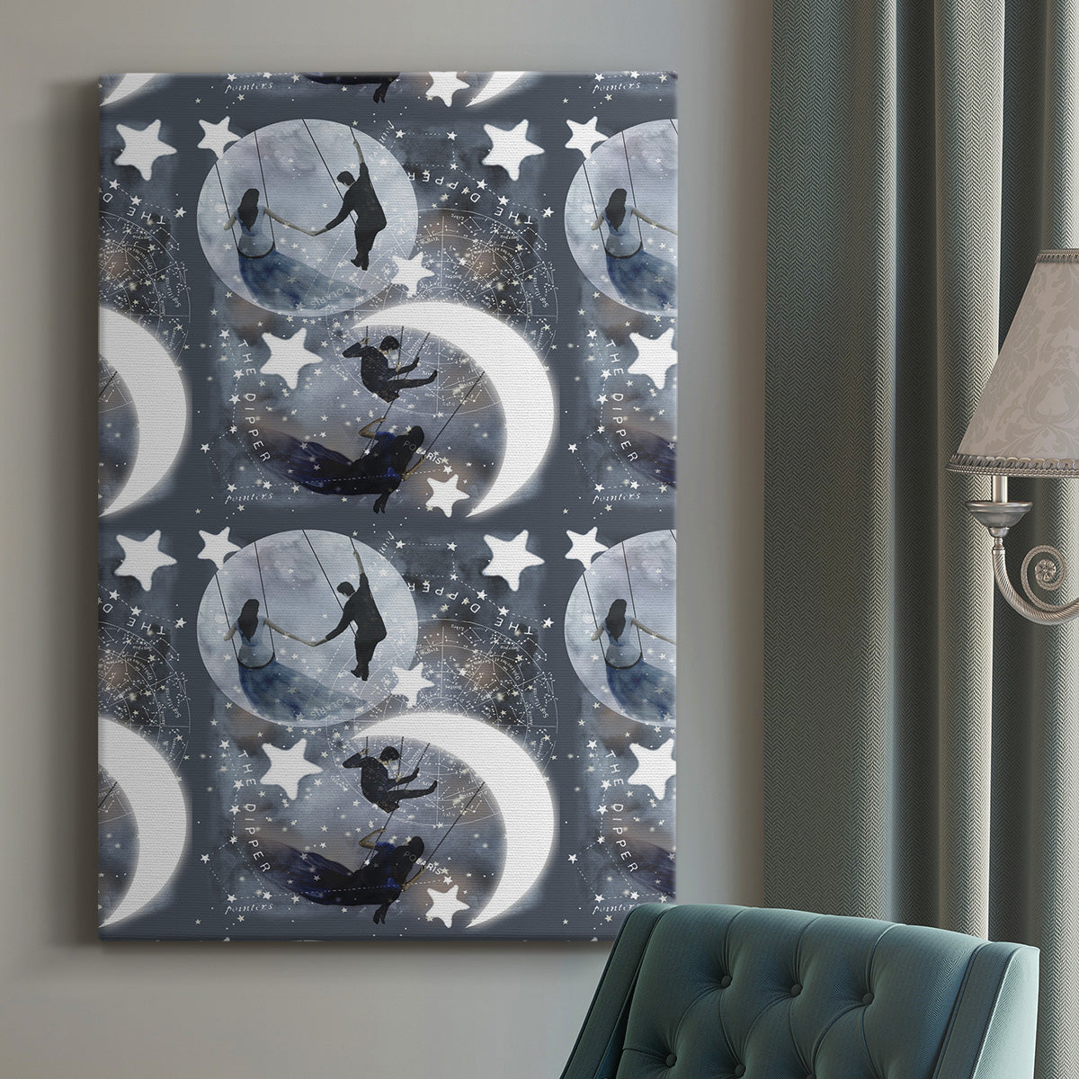Celestial Love Collection E Premium Gallery Wrapped Canvas - Ready to Hang