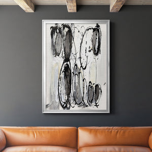 Grey Scribbles II Premium Framed Print - Ready to Hang