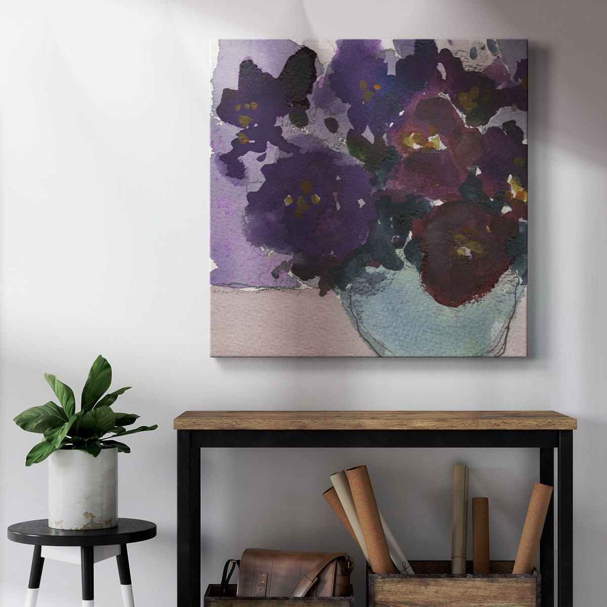 African Violet I-Premium Gallery Wrapped Canvas - Ready to Hang