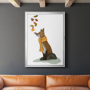 Fox Leaves on Nose Premium Framed Print - Ready to Hang