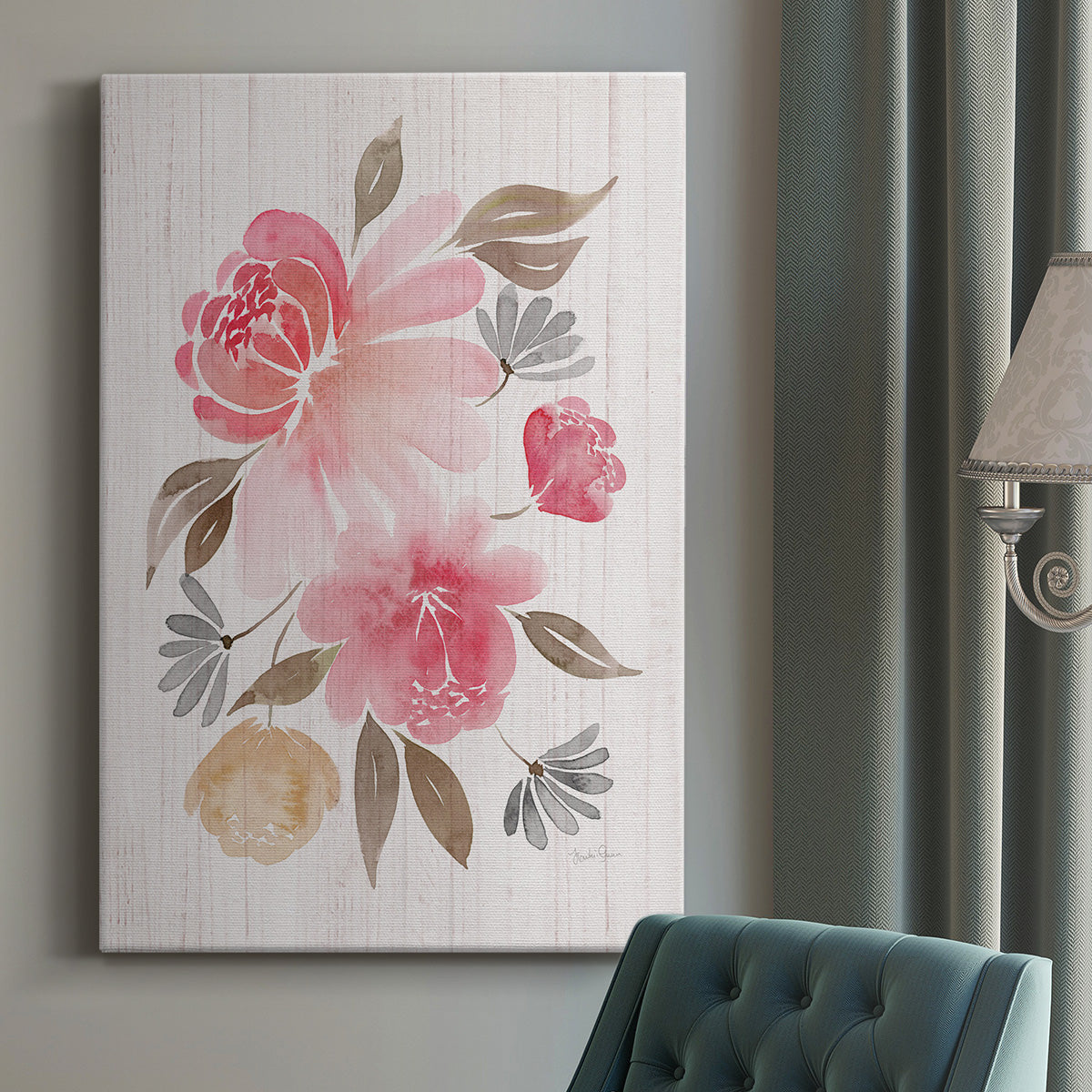 Loose Peonies II Premium Gallery Wrapped Canvas - Ready to Hang