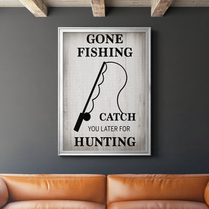 Gone Fishing Premium Framed Print - Ready to Hang