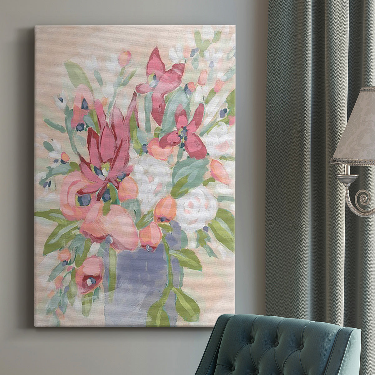 Blush Array I Premium Gallery Wrapped Canvas - Ready to Hang