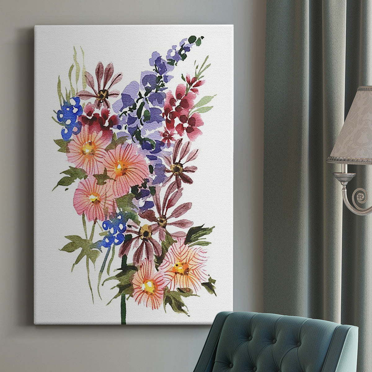 Garden Bouquets III Premium Gallery Wrapped Canvas - Ready to Hang