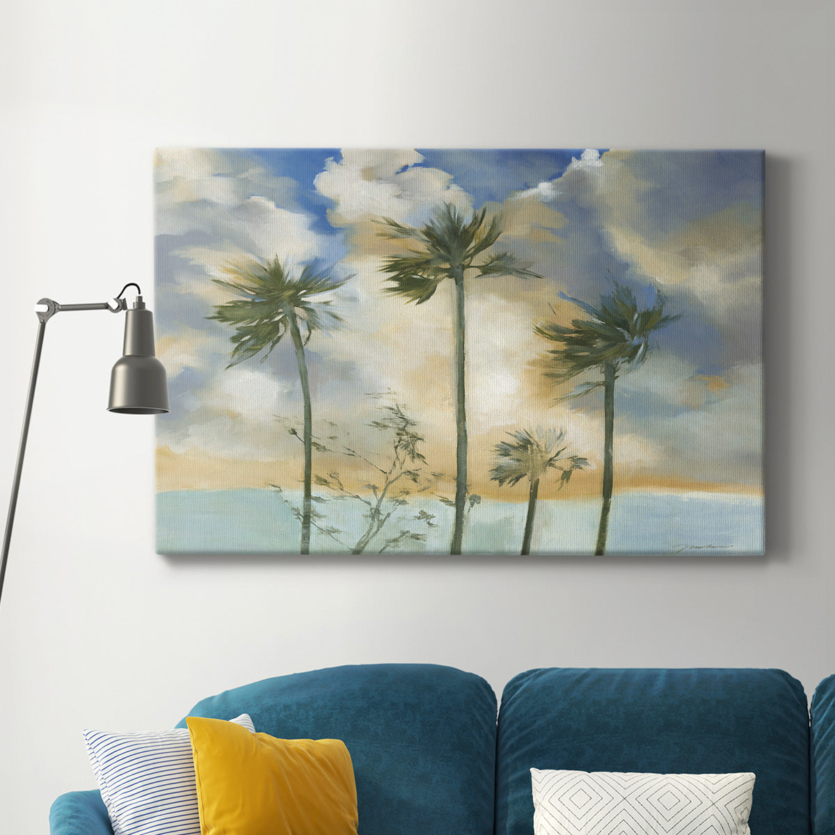 Palms in the Wind Premium Gallery Wrapped Canvas - Ready to Hang