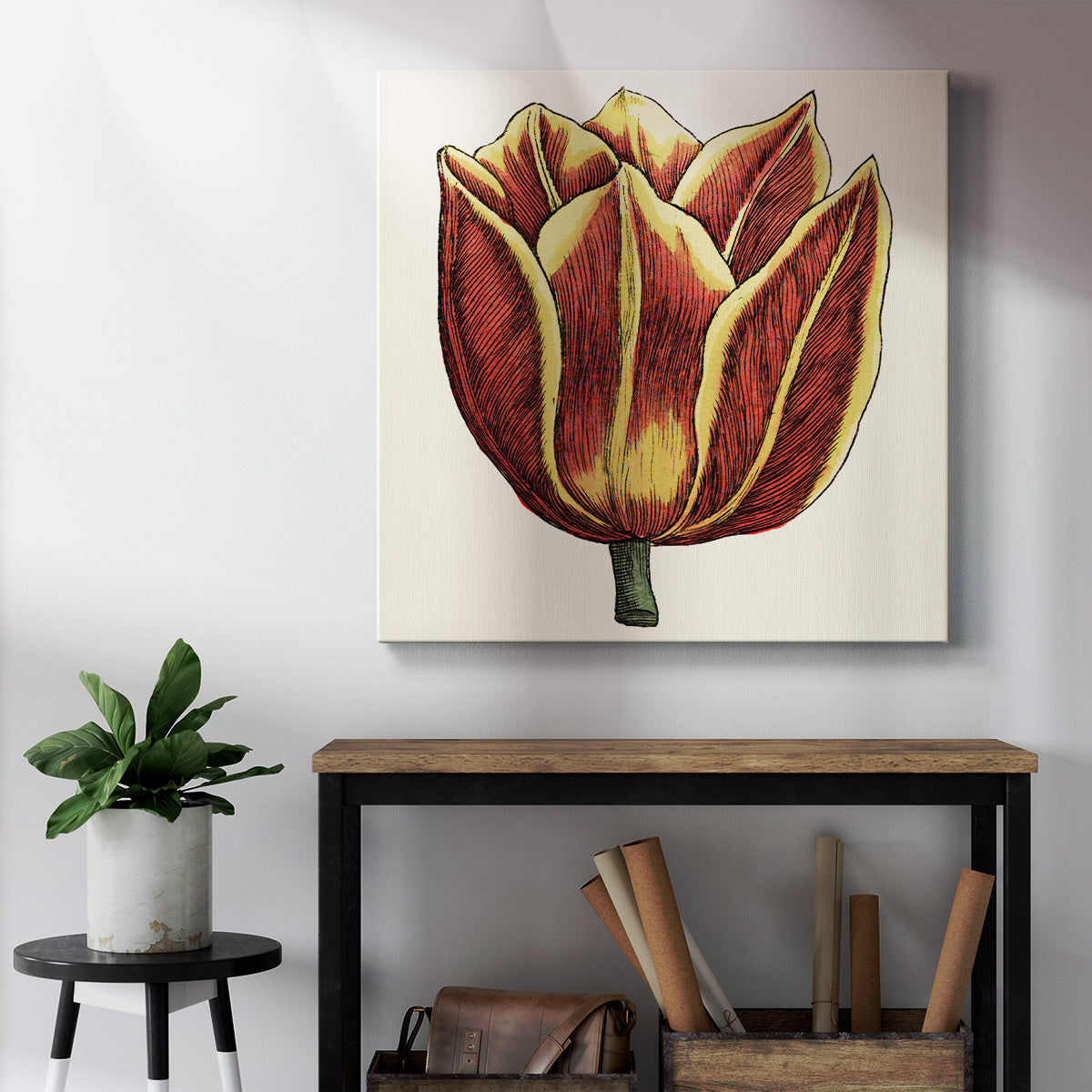 Tulip Garden IV-Premium Gallery Wrapped Canvas - Ready to Hang