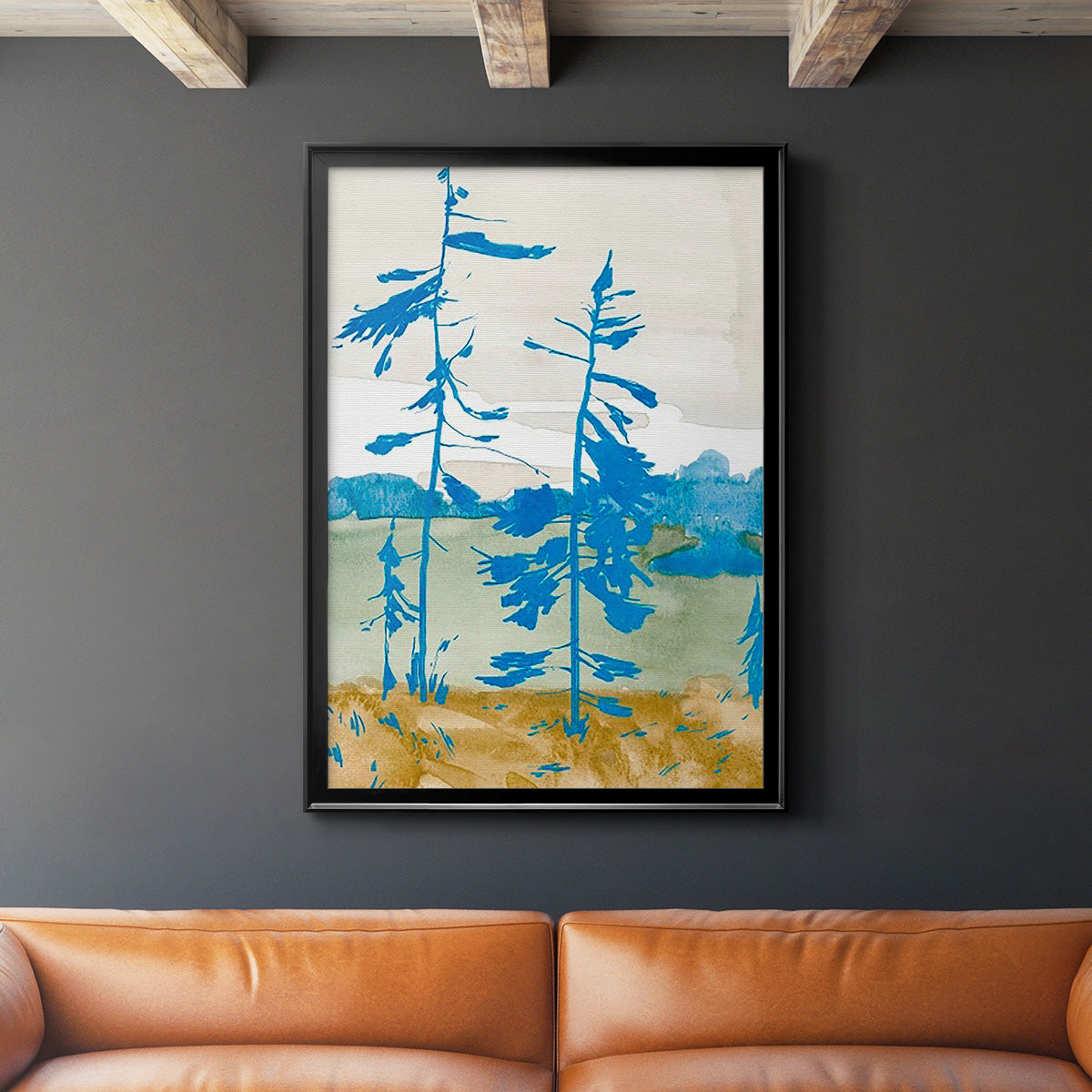 Cerulean Spruce I Premium Framed Print - Ready to Hang