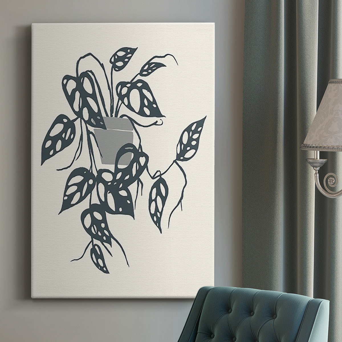 Growing Leaves VI Premium Gallery Wrapped Canvas - Ready to Hang