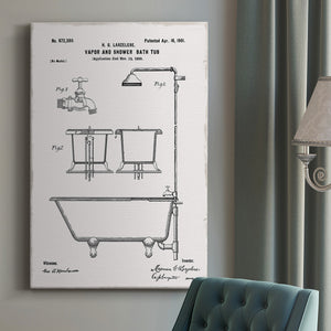Vintage Bath II Premium Gallery Wrapped Canvas - Ready to Hang
