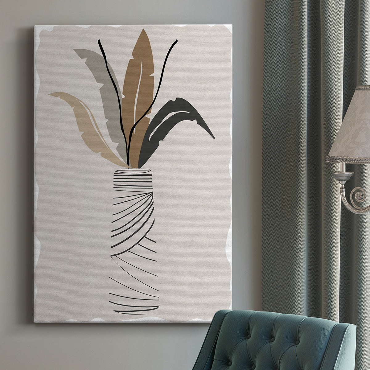 Palm Arrangement II Premium Gallery Wrapped Canvas - Ready to Hang