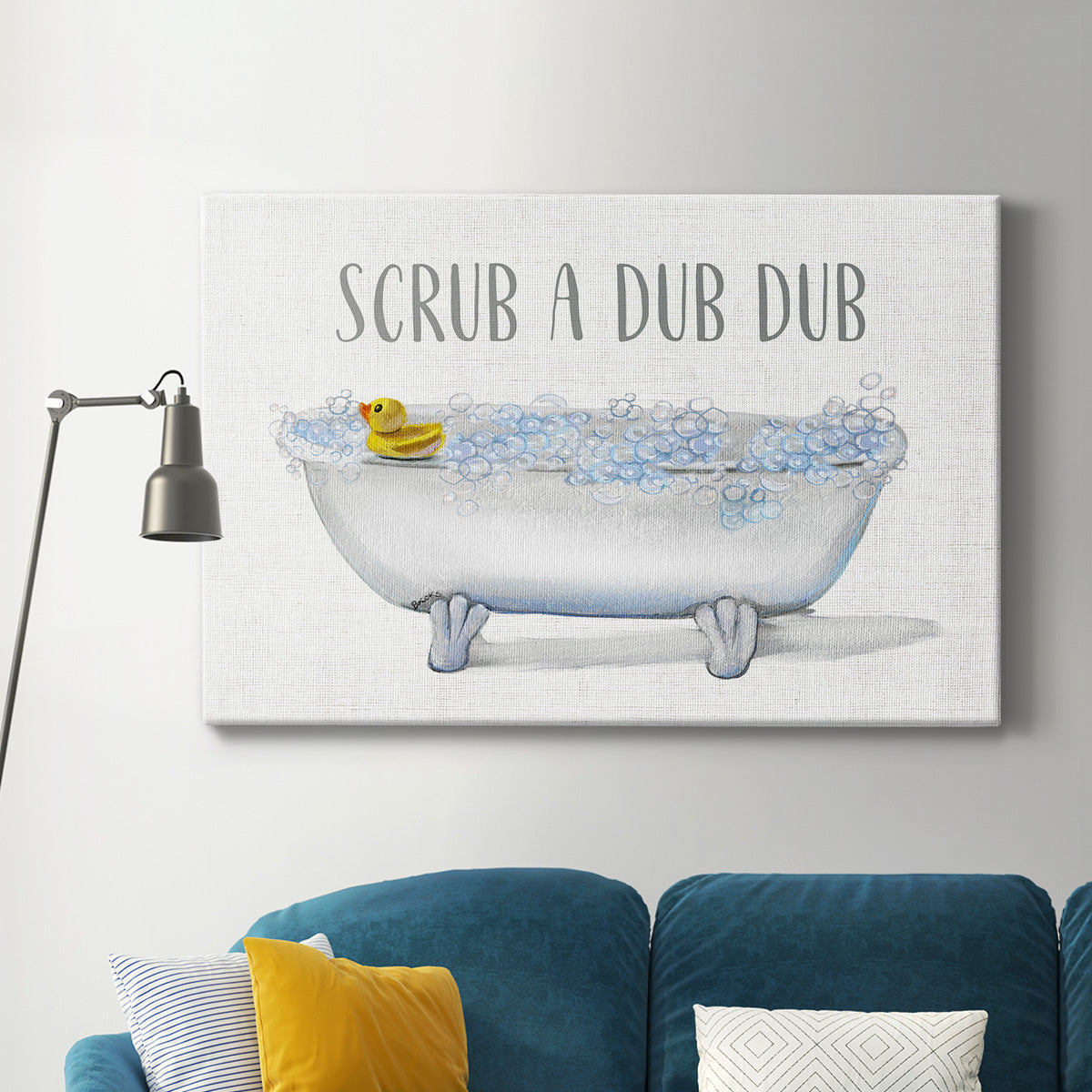 Scrub A Dub Premium Gallery Wrapped Canvas - Ready to Hang