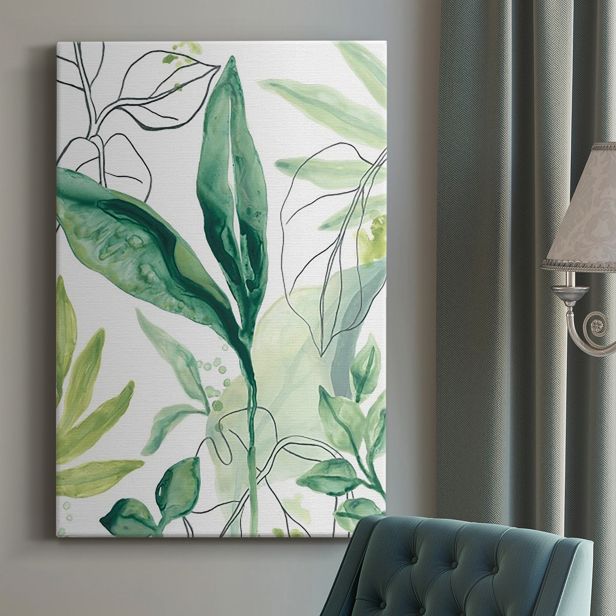 Tropical Palm Chorus IV Premium Gallery Wrapped Canvas - Ready to Hang