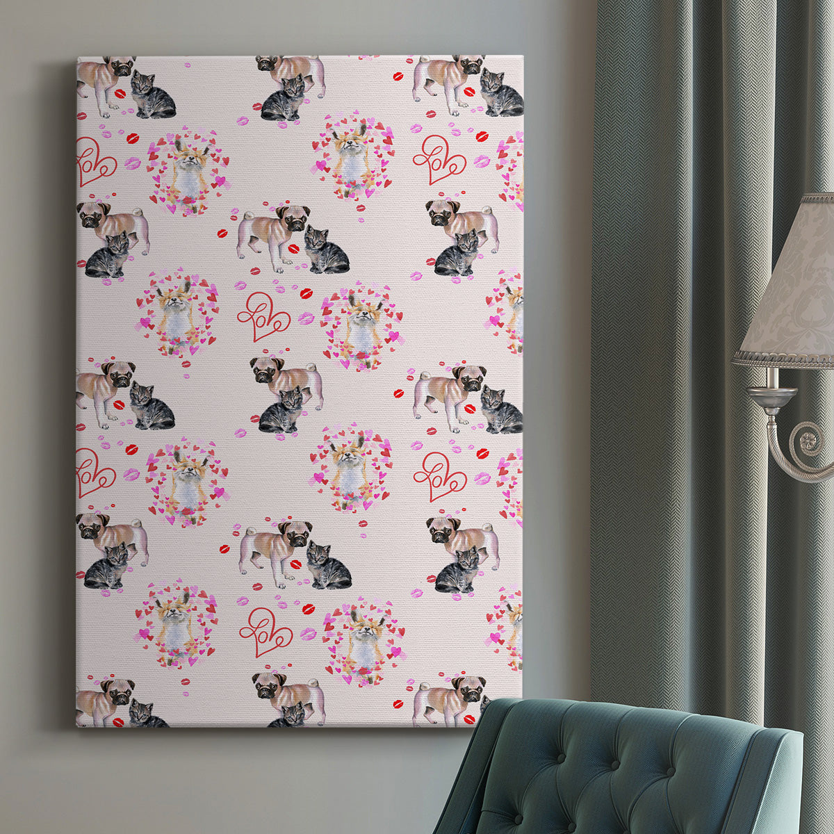 Cute Couture Collection E Premium Gallery Wrapped Canvas - Ready to Hang