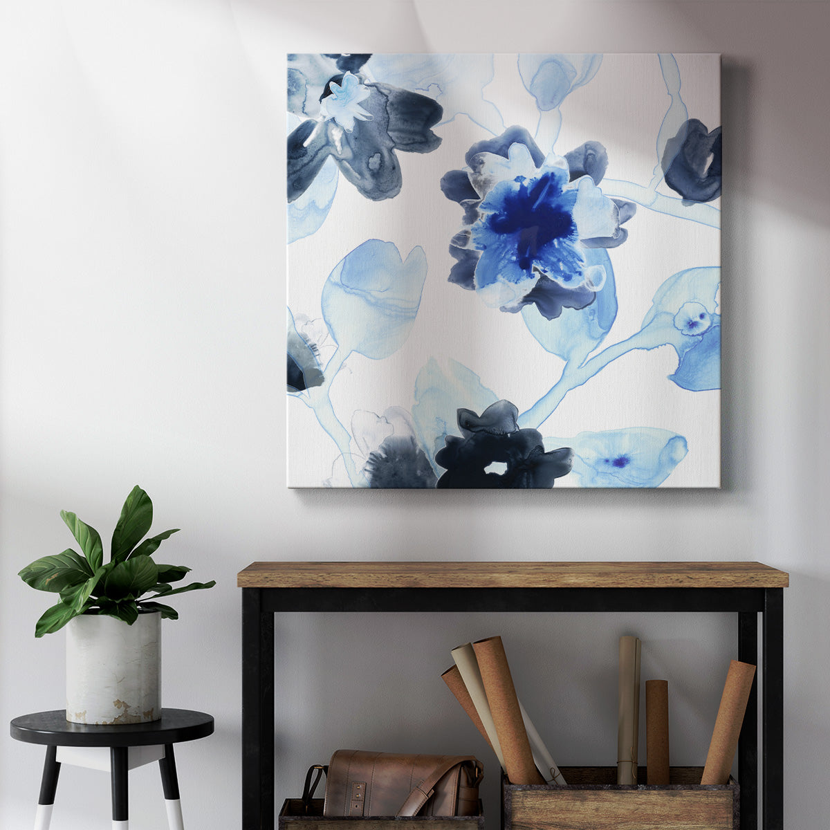 Blue Gossamer Garden I-Premium Gallery Wrapped Canvas - Ready to Hang