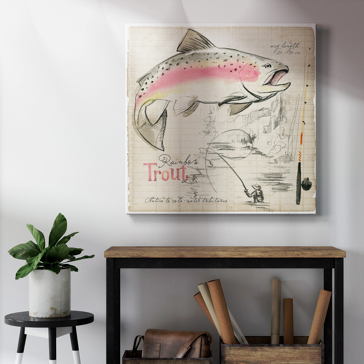 Trout Journal I-Premium Gallery Wrapped Canvas - Ready to Hang