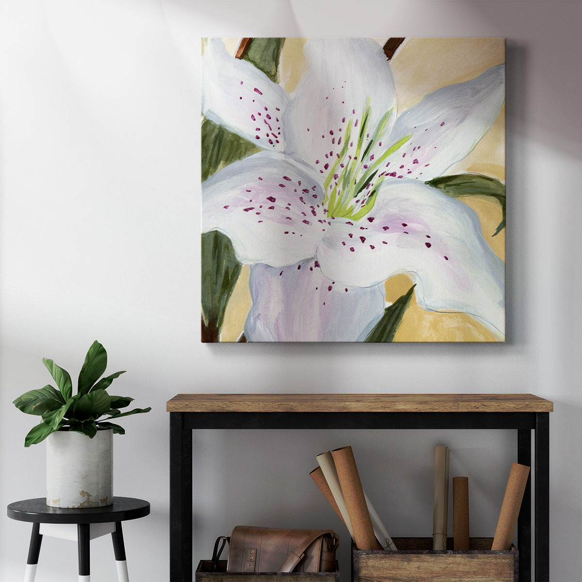 White Lily I-Premium Gallery Wrapped Canvas - Ready to Hang