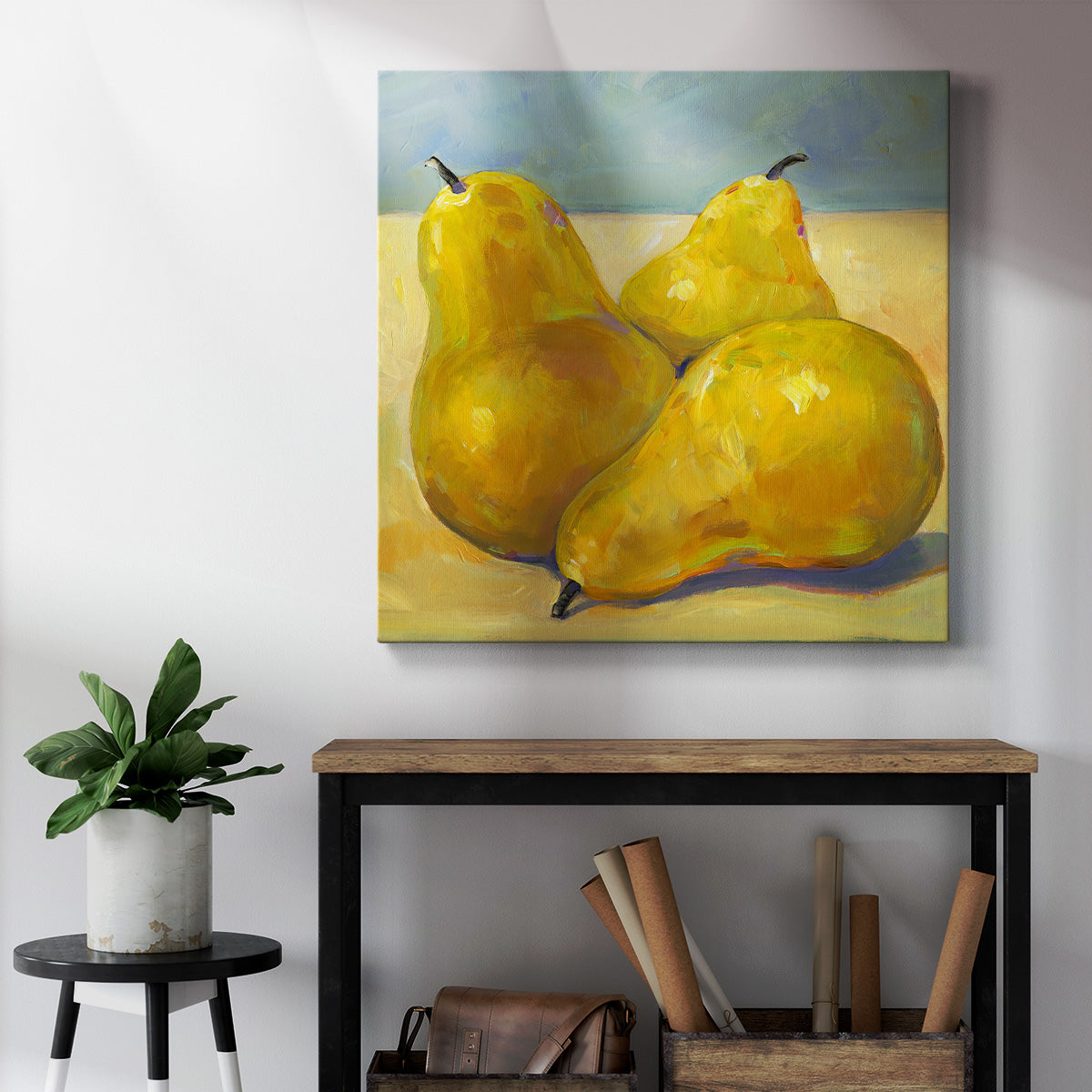 Tres Pears-Premium Gallery Wrapped Canvas - Ready to Hang