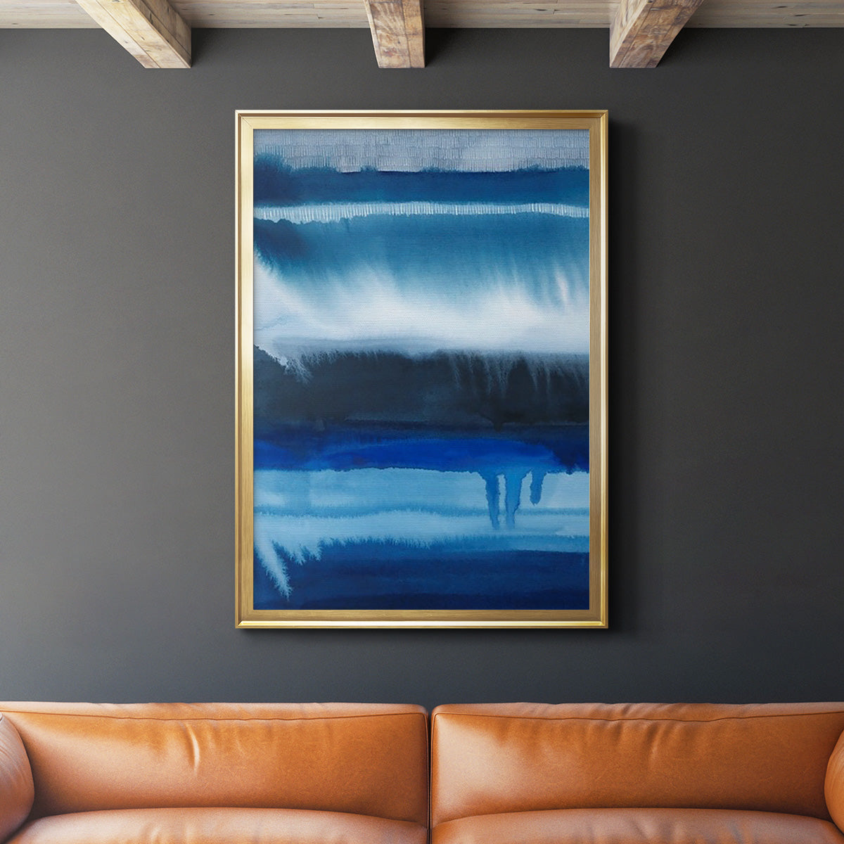 Deep Blue Shore II Premium Framed Print - Ready to Hang