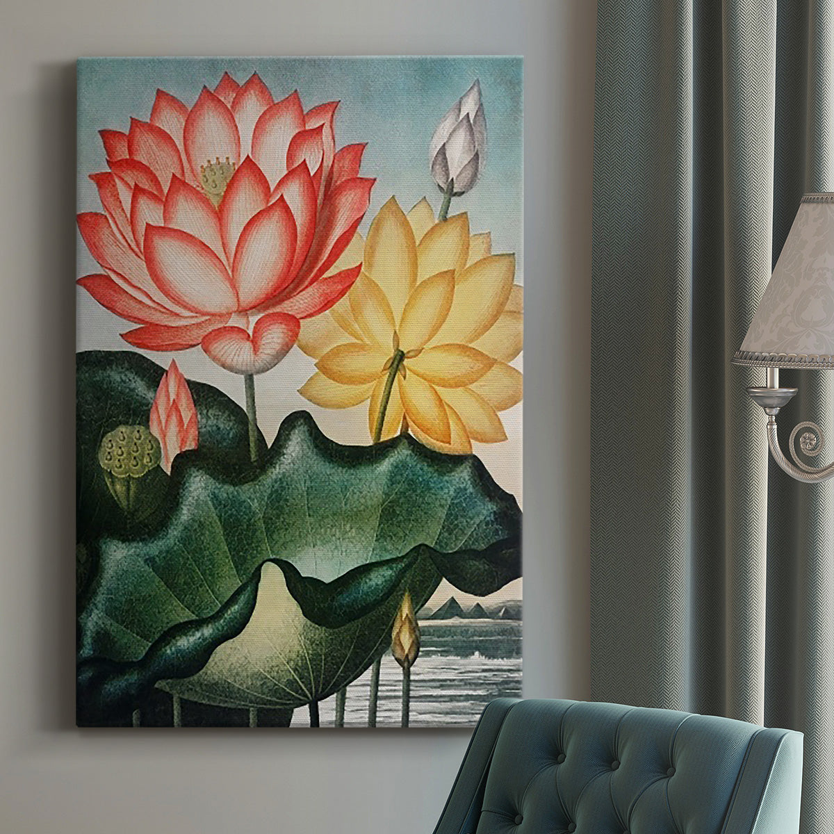 Temple of Flora V Premium Gallery Wrapped Canvas - Ready to Hang
