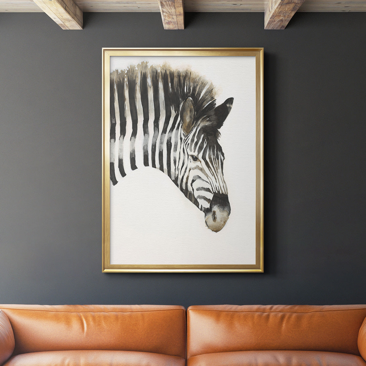 Zebra Stripes Premium Framed Print - Ready to Hang
