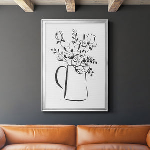 Sketchy Bouquet I Premium Framed Print - Ready to Hang