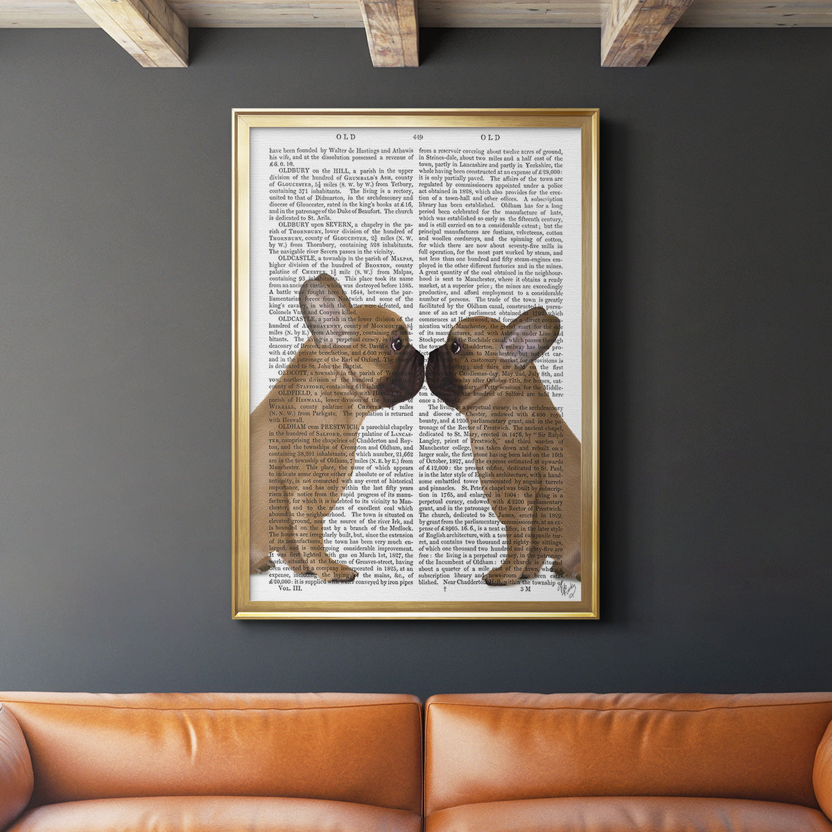 French Kiss Close Up Premium Framed Print - Ready to Hang