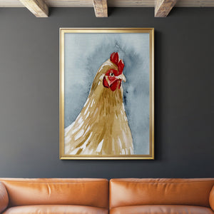 Chicken Portrait II Premium Framed Print - Ready to Hang