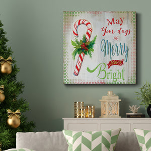 Merry Candycane-Premium Gallery Wrapped Canvas - Ready to Hang
