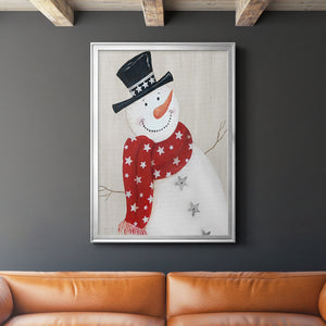 Festive Snowman I Premium Framed Print - Ready to Hang