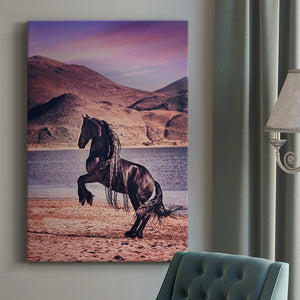 Sunlit Horses II Premium Gallery Wrapped Canvas - Ready to Hang