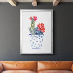 Cactus and Succulent Blooms II Premium Framed Print - Ready to Hang