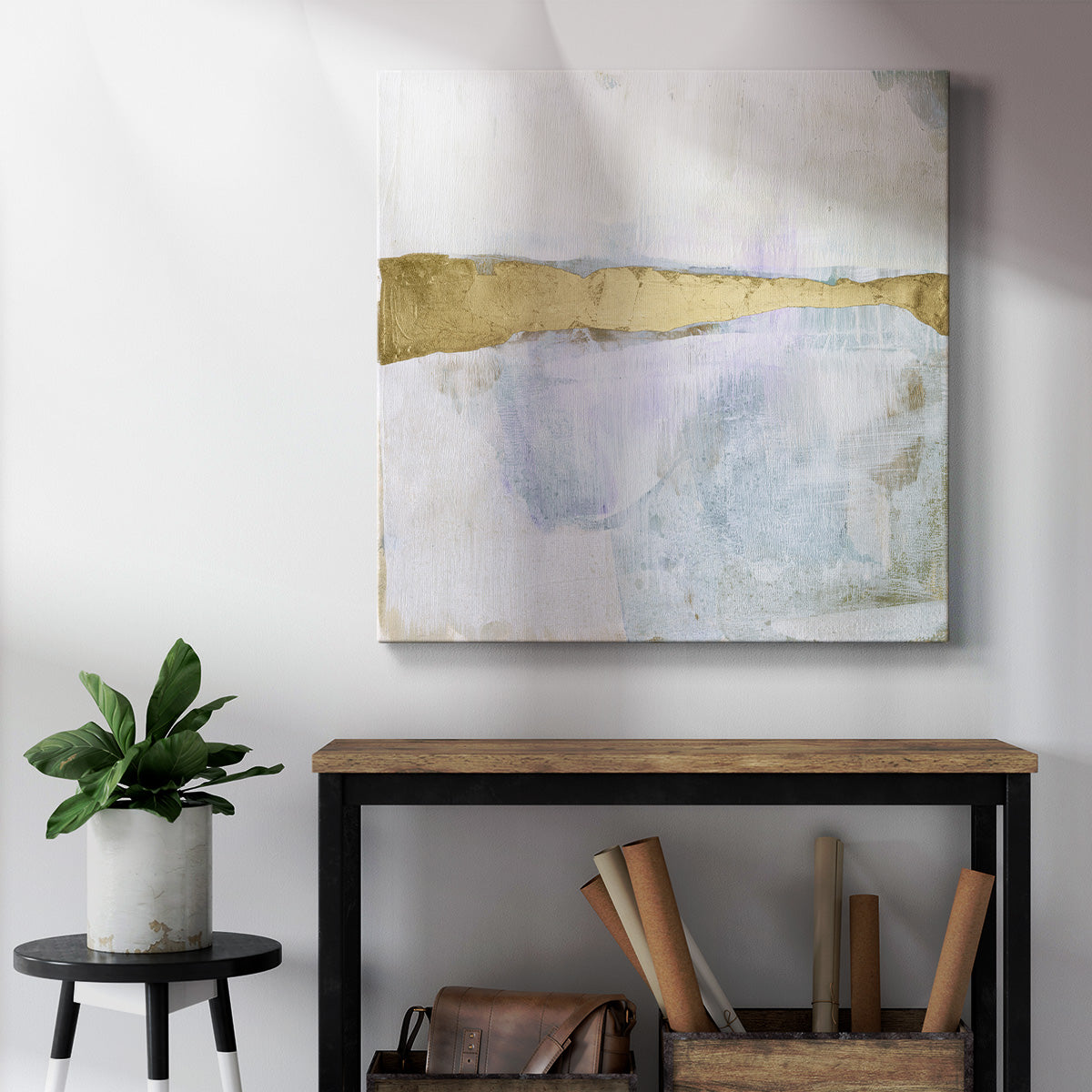 Gold Ribbon Horizon I-Premium Gallery Wrapped Canvas - Ready to Hang